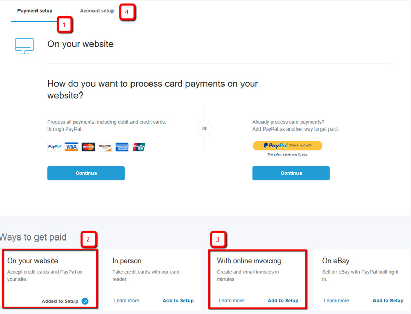 Set up a PayPal Business Account