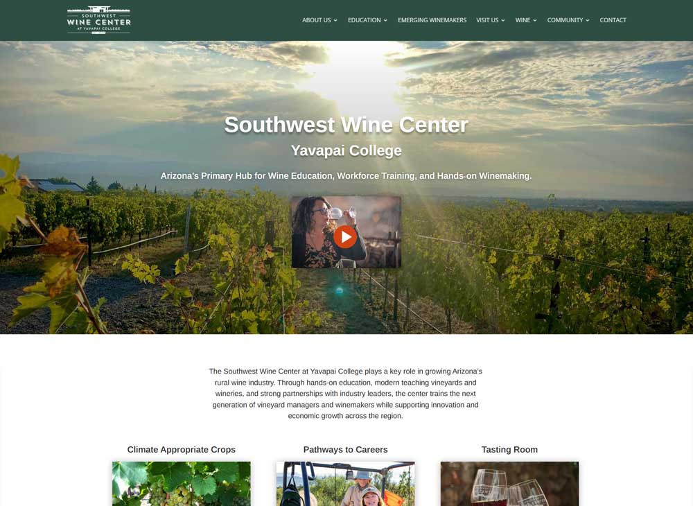 South West Wine Center Test Site